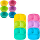 Re-Play Dinnerware Set for Toddlers - 6 Deep-Walled Divided Compartment Plates and 6 Stackable Bowls for Snack and Everyday Dini