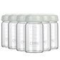 COMI Wide Neck Glass Breastmilk Collection n Storage Bottle, 6oz with Screw Ring Sealing Disk; Re-markable Sealing Disc. BPA Fre
