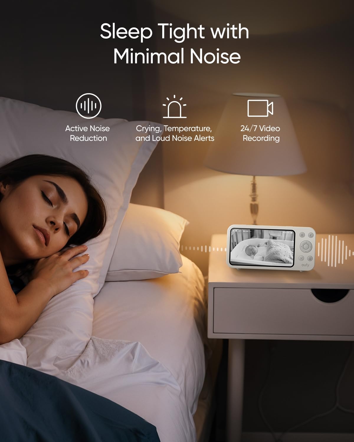 Eufy Security Baby Monitor E20 With 2K Hd Camera, 5'' 720P Display, Hybrid Wi-Fi & No Wi-Fi Connection, Pan-Tilt, 4X Zoom, Porta