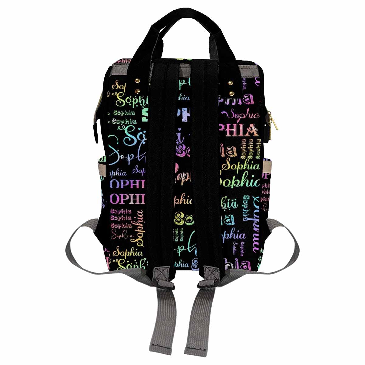 Artsadd Personalized Nappy Bag Large Capacity Baby Diaper Bags, Customized Text Daypack Custom Monogrammed Diaper Backpack For D