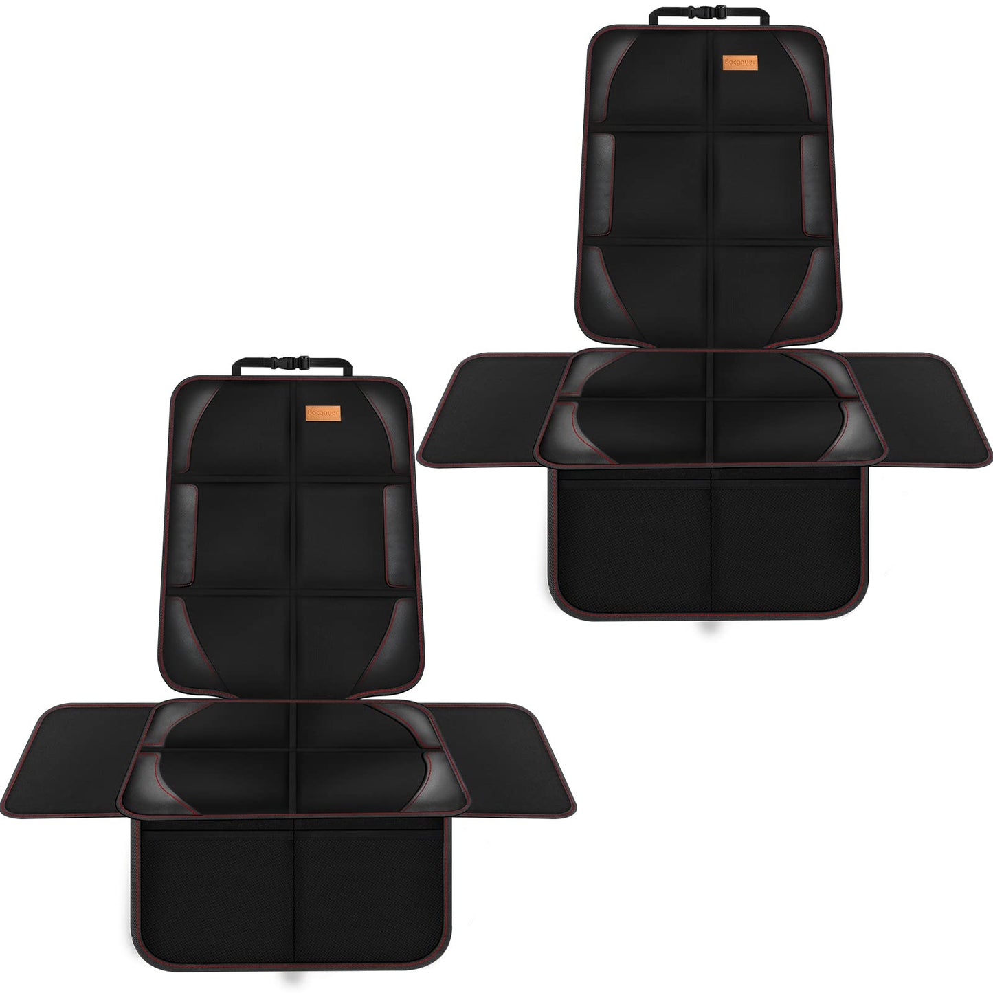 Car Seat Protector, 2 Pack Of Seat Protectors, Thickest Padded 600D Fabric Padding, Waterproof, Durable, Anti Slip Backing, Chil
