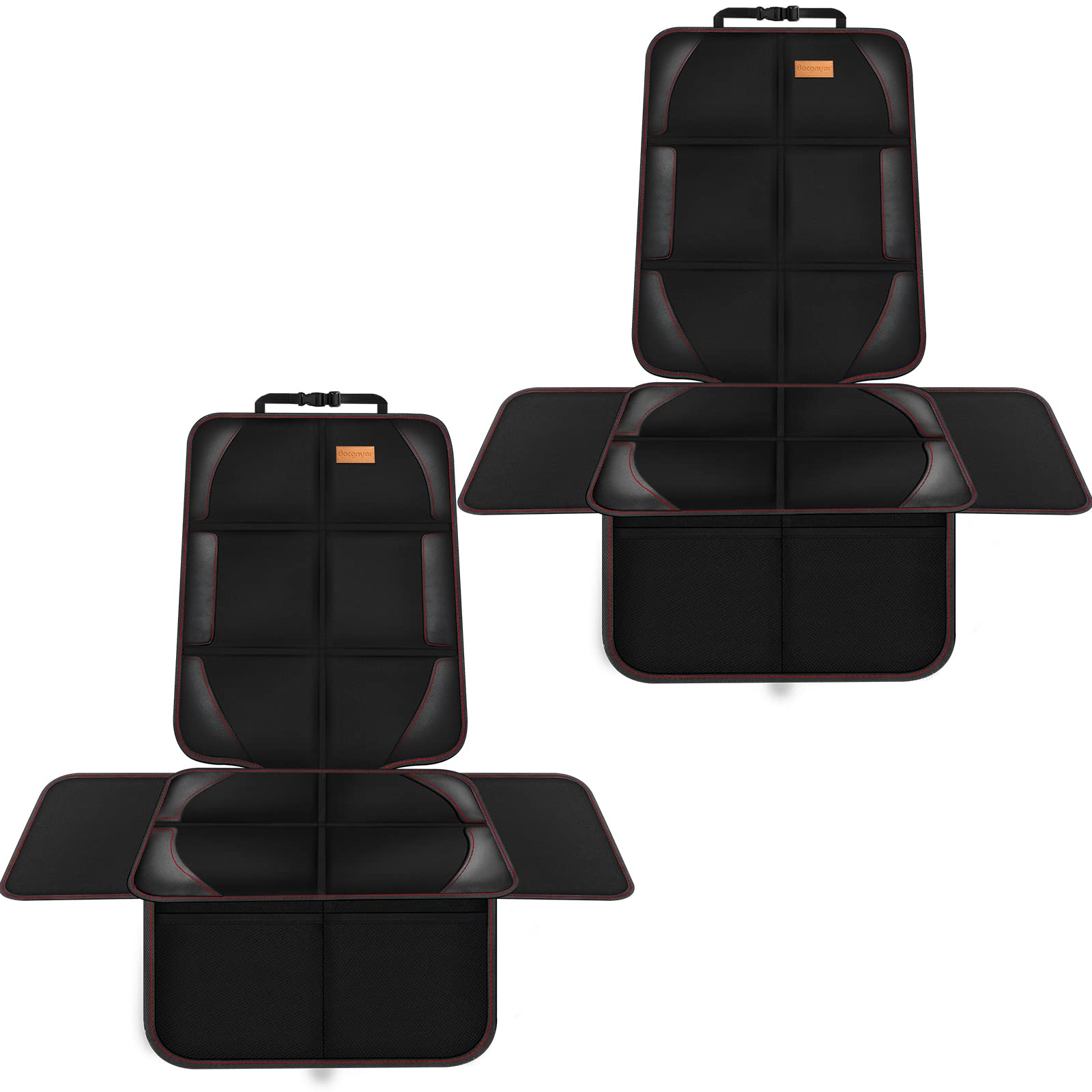 Car Seat Protector, 2 Pack Of Seat Protectors, Thickest Padded 600D Fabric Padding, Waterproof, Durable, Anti Slip Backing, Chil