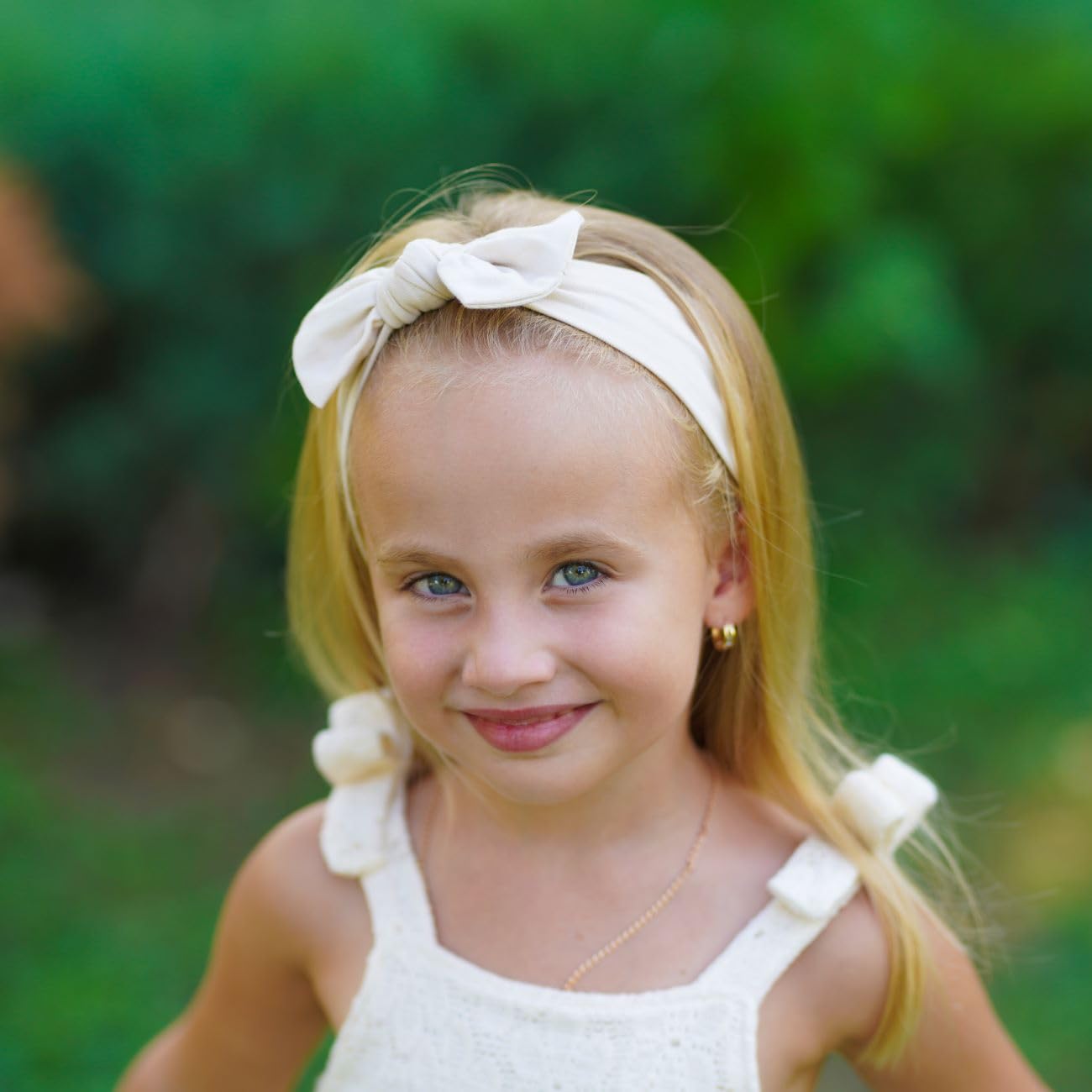Babygiz Baby Girl Headbands-Infant,Toddler Cotton Handmade Hairbands With Bows Child Hair Accessories (Light Beige)