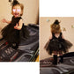 Toddler Girl Baby Lace Flower Sequin Tutu Dress Tulle Pageant Wedding Party Formal Girls Dresses Black 6-12M