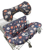 Shopping Cart Cover For Baby/Toddler With Pillow, Cozy High Chair Cover, Removable Bolster Positioner, Dark Blue