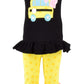 Unique Baby 2 Piece Girls Double Ruffle Leggings And Short Sleeve Shirt Clothes Set Kid And Toddler Girl Back To School Outfit (