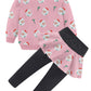 Bomdeals Adorable Cute Toddler Baby Girls Clothes Set,Long Sleeve T-Shirt +Pants Outfit(Pink,110,2144B)