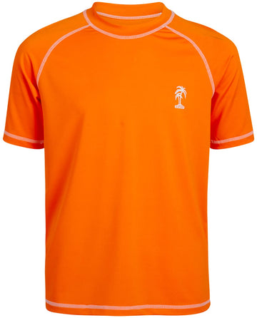 Ixtreme Boys' Palm Tree Infant Rash Guard, Orange, 12M