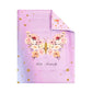 Perfemet Pink Girls Toddler Bedding Set 4 Piece Floral Butterfly Printed Toddler Comforter Set With Sheets Soft Lightweight Tie