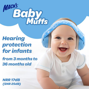 Mack'S Baby Muffs | Baby Ear Muffs Noise Protection | High Nrr - 17 Decibels | Noise Cancelling Headphones For Babies & Toddlers
