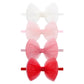 ONENINEDREAM 4 Pcs 4.5 Organza Lace Bow for Baby Girls White Headbands Pink Mesh Hair Bows Baby Shower Gifts for Newborn Infant 