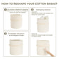 CherryNow Extra Large Woven Storage Baskets - 17 x 16 Cotton Rope Decorative Hamper for Magazine, Toys, Blankets, and Laundr