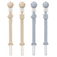 Yiveko Pacifier Clips For Baby One Piece Silicone Pacifier Holder Clips For Boys Girls Paci Binky Clips 4Pcs Pacifier Clip Anima