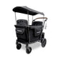 WONDERFOLD L2 Double Stroller Wagon (2 Seater) - Collapsible Wagon Stroller with Seats with 5-Point Harnesses, Side Entrance, an