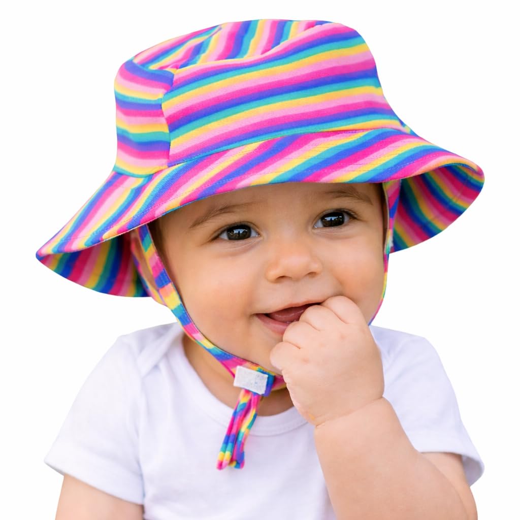 Daadun Unisex Cotton Bucket Hat (In, Age, 6  12 Months, Mulitiprint), Pink