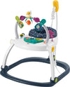 Fisher-Price Baby Bouncer Spacesaver Jumperoo Activity Center with Lights Sounds and Folding Frame, Astro Kitty