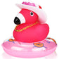 Sotiff Rubber Flamingo Pink Flamingo Rubber Ducks Squeaky Mini Ducks with Mini Cowboy Hats Swim Ring Gold Chain and Sunglasses f
