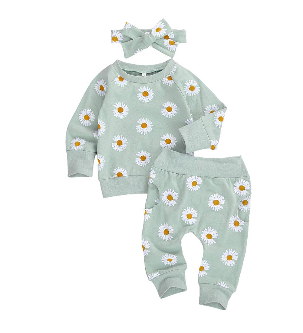 Newborn Infant Baby Girl Clothes Set Long Sleeve Sweatshirts Tops Pant – Cutebab WBBAPB08FQMY74V