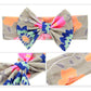ZOONAI Baby Girls Toddler Bowknot Headband Infant Rabbit Ear Hair Band Headdress (Red Plaid)