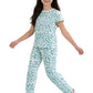 Lil Tomatoes Girls Cotton Night Suit Set | 100% Cotton Summer CoOrd Set | Half Sleeve TShirt & Full Length Pajama | Soft & Br