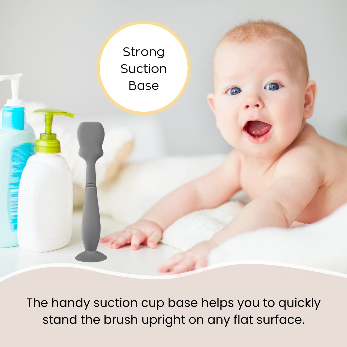 2 Pack Baby Diaper Cream Brush, Diaper Cream Spatula Applicator Silicone Baby Butt Paste Spatula For Babies, Newborn (Gray, Whit