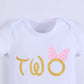 Toddler Baby Girl Second 2Nd Birthday Cake Smash Outfit Infant Girl 1St Birthday Romper Tutu Skirt 3D Ear Mouse Headband Clothes
