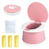 Travel Potty For Toddler, Portable And Foldable Toilet, Apply To Seat Emergency Toilet For Car, Camping, Outdoor, Indoor (Pink)