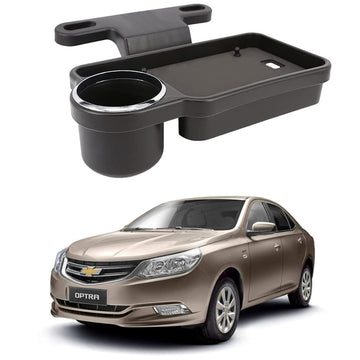 Oshotto (FT04) Foldable Car Auto Headrest Rear Back Seat Table Drink Food Cup Tray Holder Compatible with Chevrolet Optra  Bla