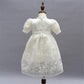 Coozy Baby Girl Christening Baptism Gowns Toddler Princess Wedding Special Occasion Dress 3Pcs Outfits (Ivory, 6M/6-12Months)