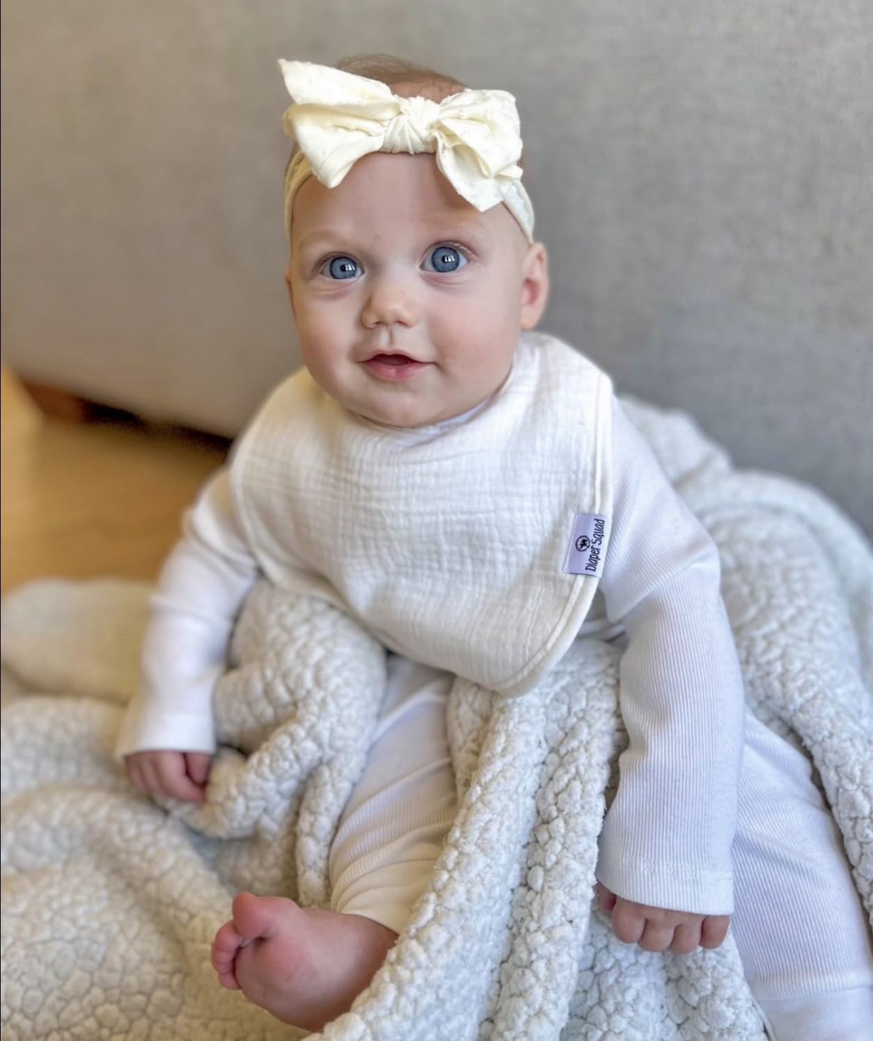 Diapersquad'S 10-Pack Baby Bibs For Drooling And Teething, Bibs For Boys, Baby Girl - Solid Cotton Baby Drool Bibs (Pastel Tradi