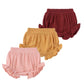 Mygbcpjs 3 Pack Baby Ruffle Bloomers Shorts Toddler Boys Girls Cotton Linen Diaper Cover Infant Comfy Panty
