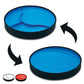 Stayneat Suction Plate, 2N1 Divided/Scoop Dish, Non-Slip Plate Guard, Usa! Blue (S)