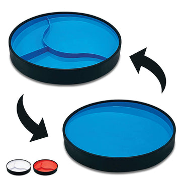 Stayneat Suction Plate, 2N1 Divided/Scoop Dish, Non-Slip Plate Guard, Usa! Blue (S)