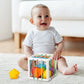 Aprilwolf Montessori Toys for 1 Year Old, Cube Bin & 6 Sensory Shape Blocks, Baby Toys 12-18 Months, Developmental Infant Birthd