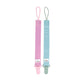 Nuby Pacifinder Baby Pacifier Clip - (2-Pack) - Pacifier Holder Clip With Convenient Hook Loop - Green Dots And Pink Xos