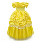 Fmyfwy Girls Belle Princess Rose Dress Beauty And Beast Costume Halloween Christmas Wedding Birthday Gown W/Accessories 3T