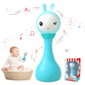 alilo Yoyo Talking Bunny Baby Singing Musical Rattle, Mimicking Toys Repeats What You Say, Preloaded 90+ Quality Audio Content, 