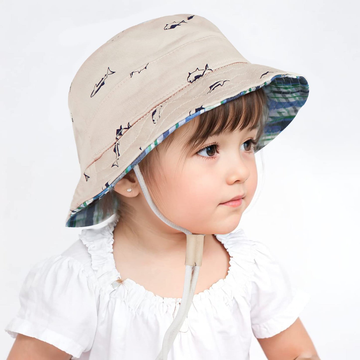 Durio Baby Sun Hat Summer Beach Upf 50+ Sun Protection Baby Boy Hats Double Sides Toddler Sun Hats Cap For Baby Girl Kid Bucket