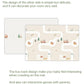 Bg-Babygo Baby Play Mat 50'*78' Foldable Foam Baby Play Mat For Floor Reversible Waterproof Playmats For Babies Boy And Toddle