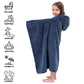Hiturbo Kids Hooded Fleece Towel: Soft Plush Pool Beach Towel Wrap - 50'X30' Toddler Bath Blanket For Boys Girls 3-12 Years (N