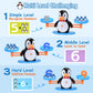 BAKAM Penguin Balance Scale & Number Counting Blocks Games for Kids Ages 3-5, Montessori Math Games for Kids 5-7, Preschool Kind