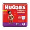 Huggies Complete Comfort Wonder Pants Extra Large (Xl) Size Baby Diaper Pants, 24 Count, With 5 In 1 Comfort