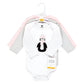 Hudson Baby Unisex Baby Cotton Long-Sleeve Bodysuits, Pink Penguin 3-Pack, 3-6 Months