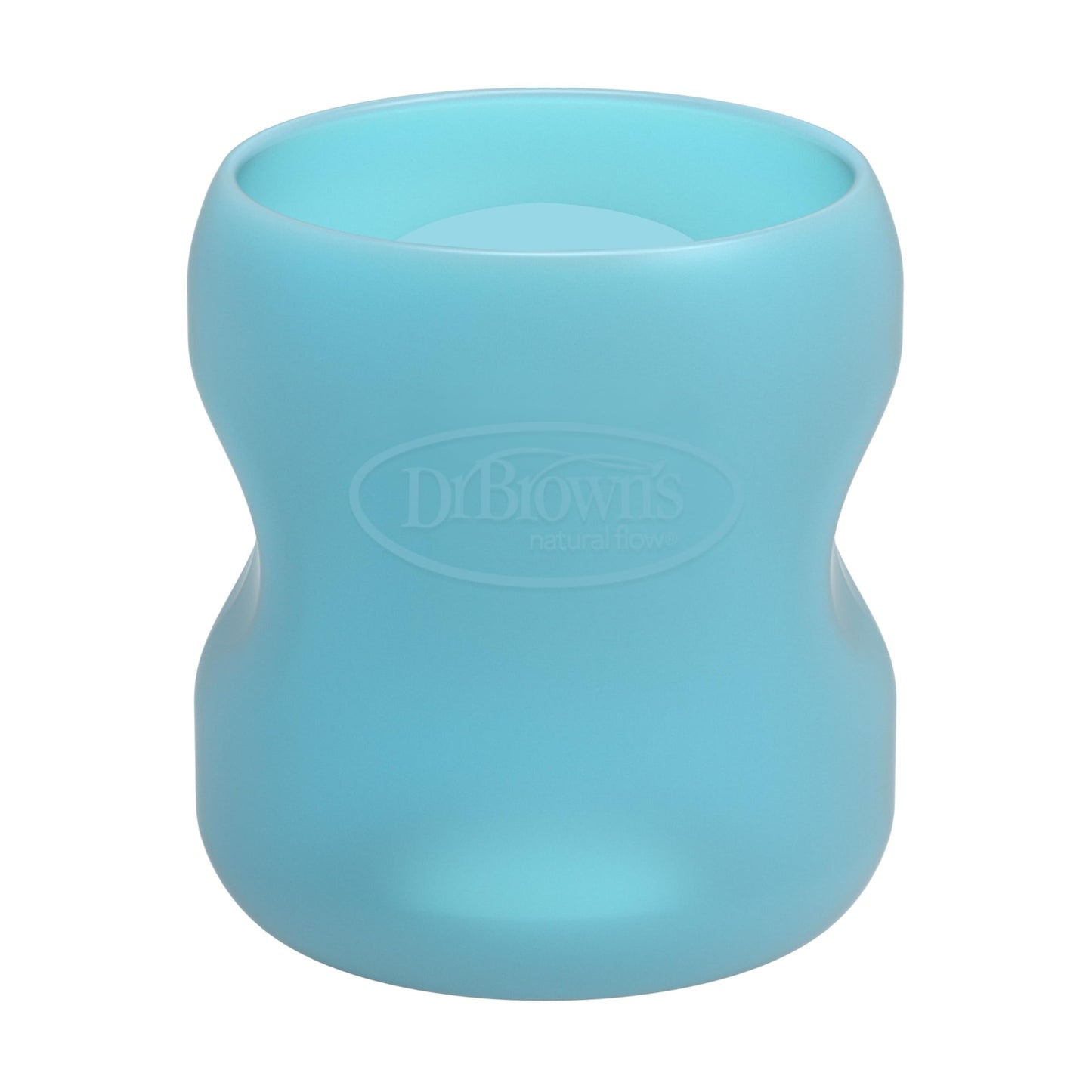 Dr. Browns Options+ Wide-Neck Glass Bottle Sleeve, 100% Silicone, Blue, BPA-Free, 5 oz, 12-Pack