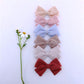 Baby Girls Linen Bow Hair Clips Toddler Infant Fully Lined Clips Little Girls Hair Bow Barrettes White Blue Khaki Accessories Pa