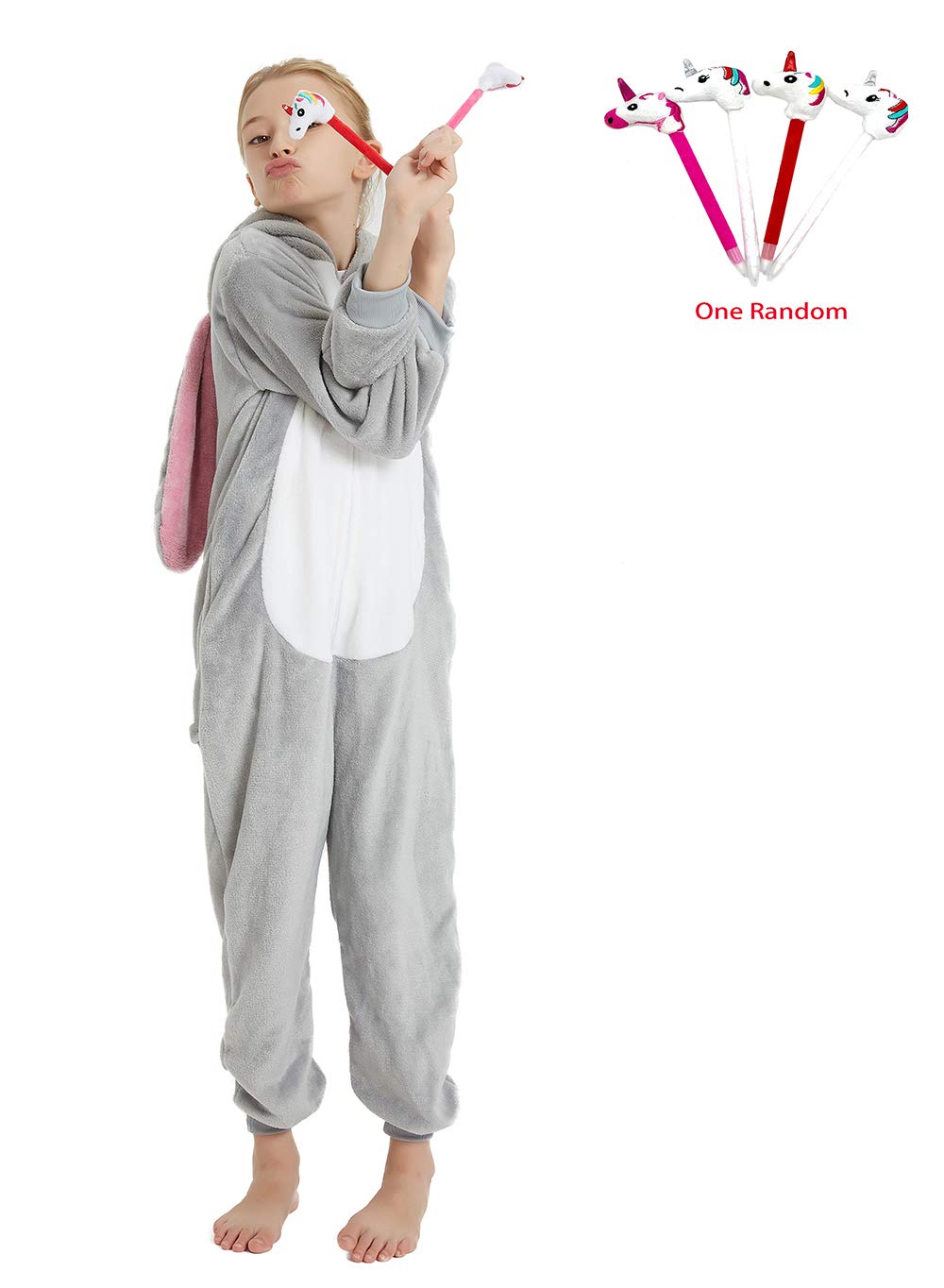 Abenca Easter Bunny Onesie Kids Rabbit Pajamas For Girls Cartoon One Piece Animal Halloween Christmas Cosplay Costume.Bunny.120