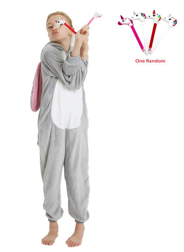 Abenca Easter Bunny Onesie Kids Rabbit Pajamas For Girls Cartoon One Piece Animal Halloween Christmas Cosplay Costume.Bunny.120