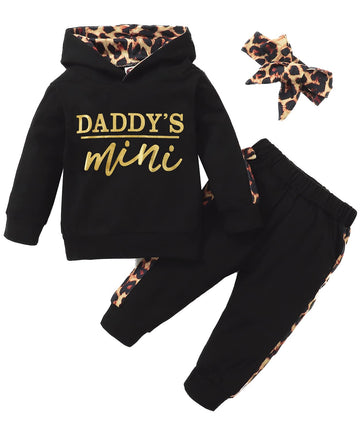 Newborn Baby Girl Clothes Outfits Infant Hoodie Sweatshirt Pants Headband Toddler Girl Clothing Set
