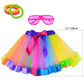 Miayon 6 In 1 80S Costume Accessories For Kids 1980S Fancy Outfits And Tutu Set For 80S Retro Theme Cosplay Party For Girl(Rainb