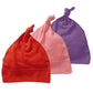Babysoy Eco Essential 3-Piece Single Knot Beanie/Hat Set (0-6 Months, Pink)